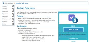 HikaShop Custom Field price